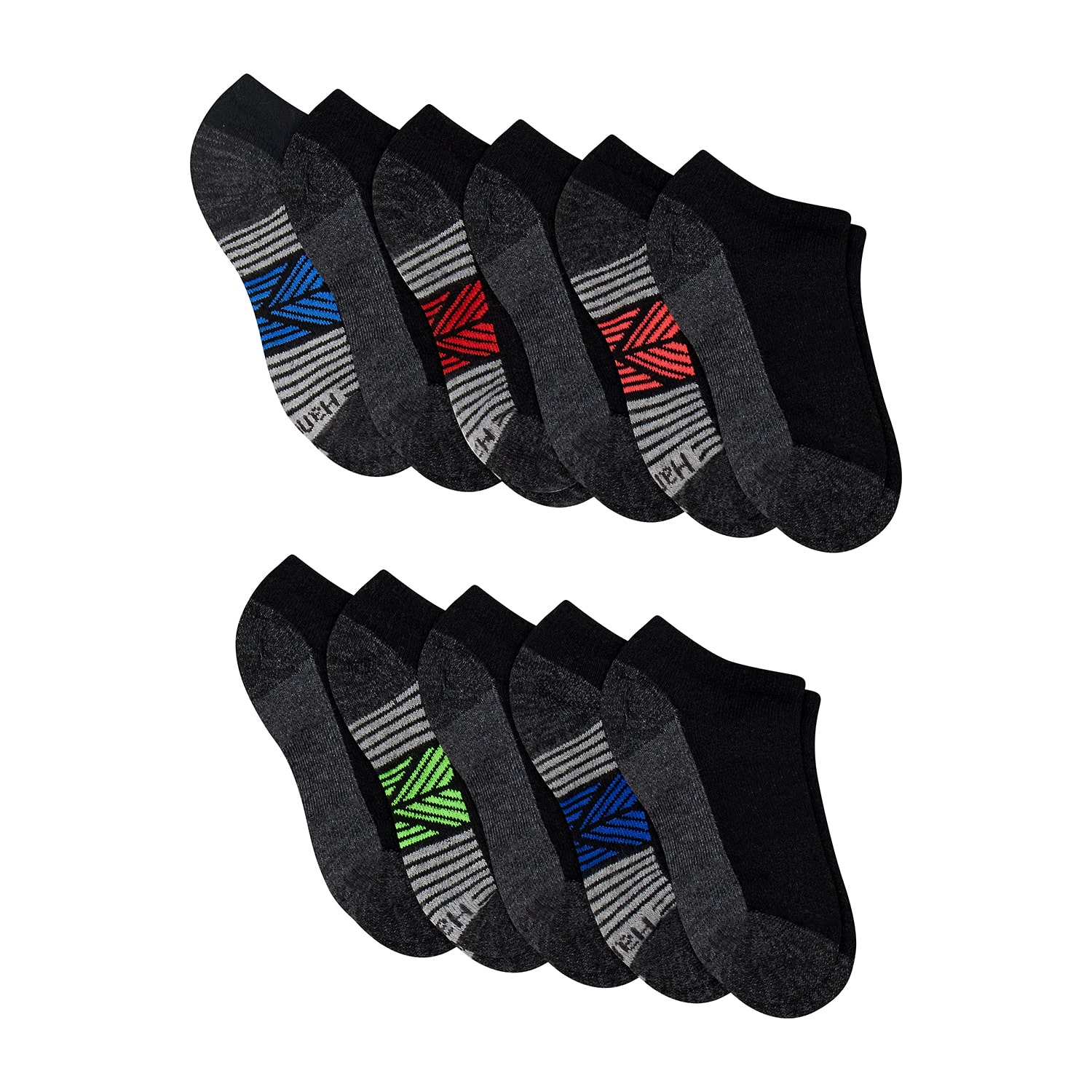 Hanes Little & Big Kid Boys 11 Pair No Show Socks