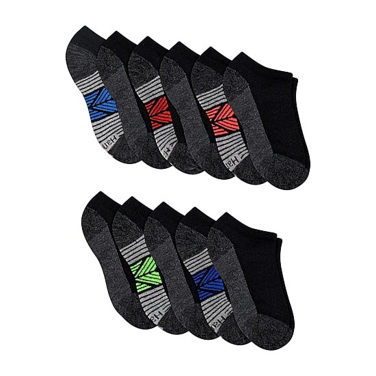 Hanes Little & Big Kid Boys 10+1 Bonus Pairs No Show Socks