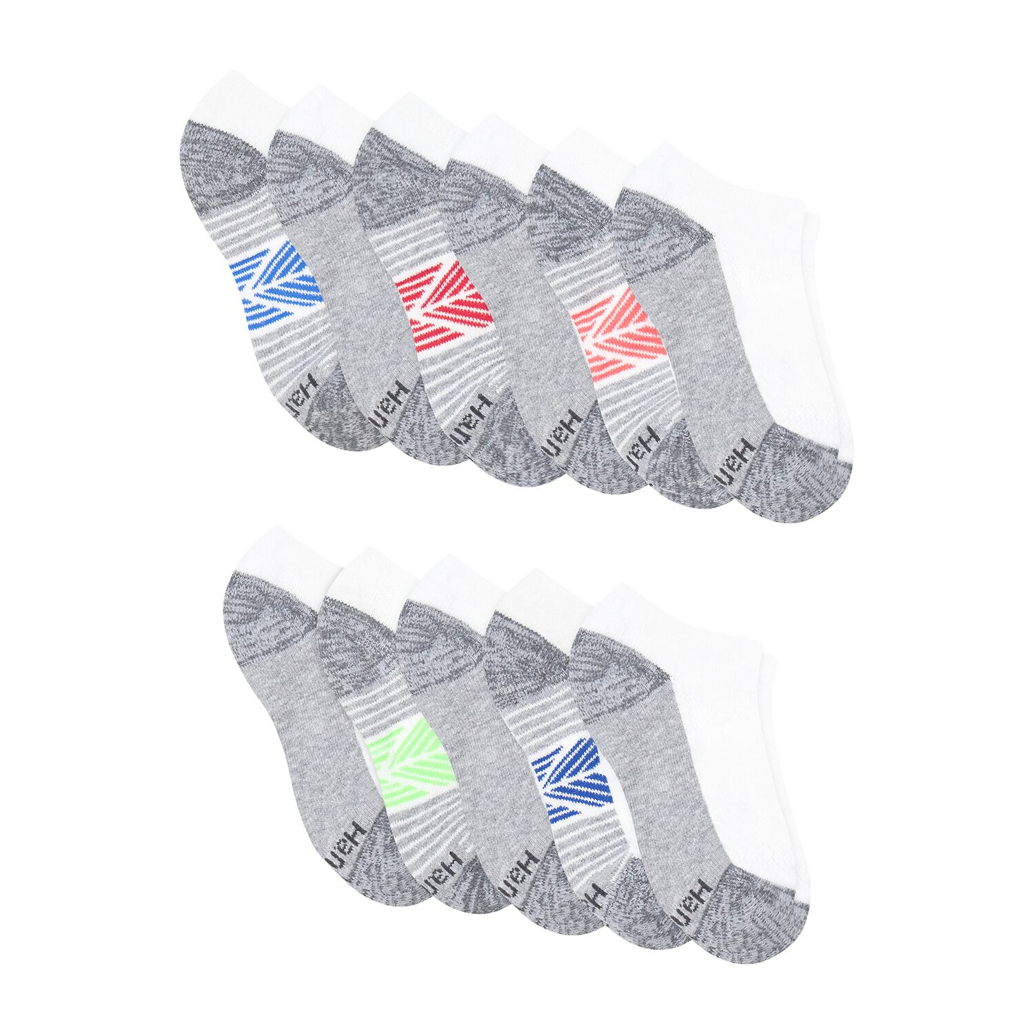 Hanes Little & Big Kid Boys 11 Pair No Show Socks