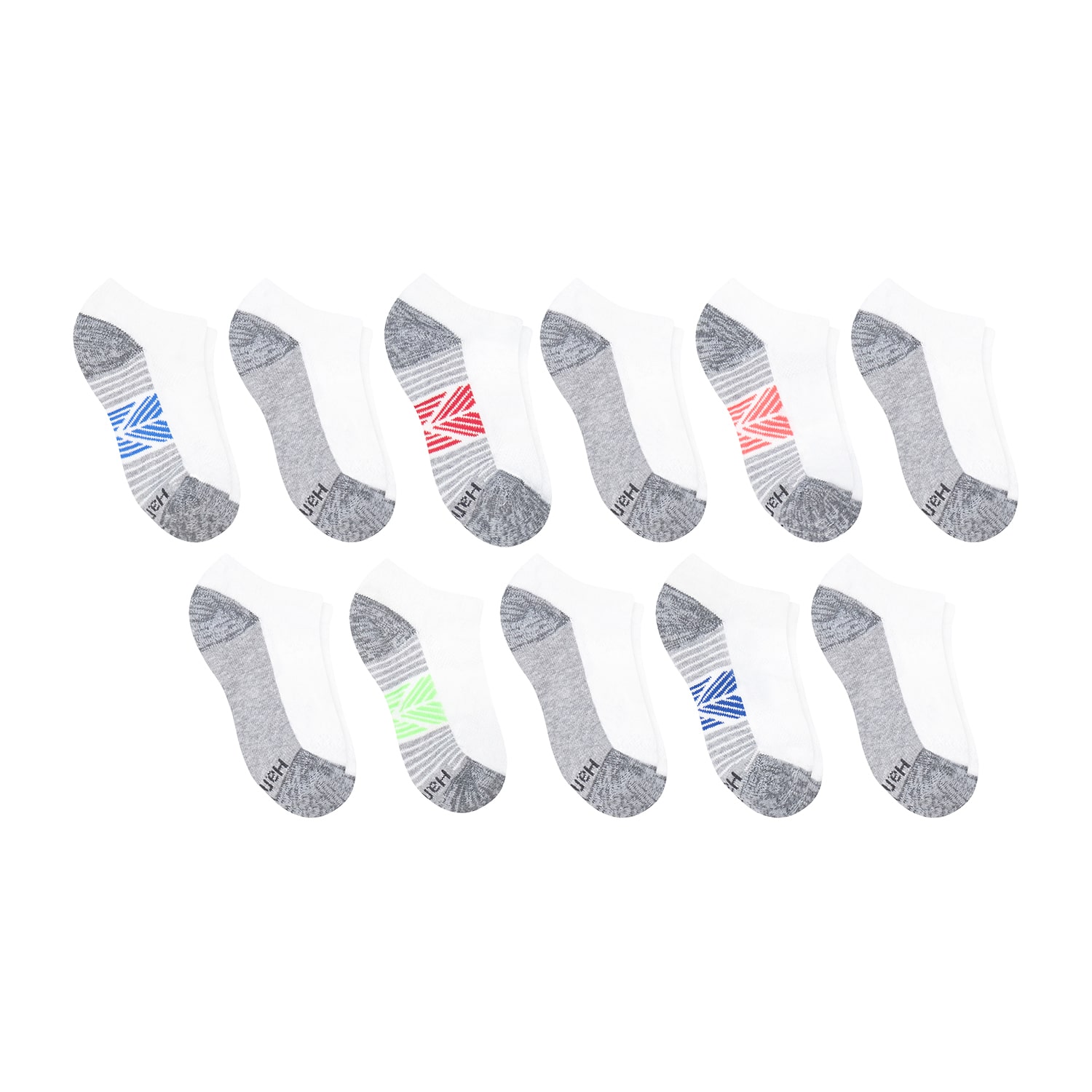 Hanes Little & Big Kid Boys 11 Pair No Show Socks