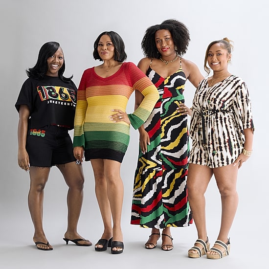 Hope & Wonder Juneteenth Elbow Sleeve Womens Romper