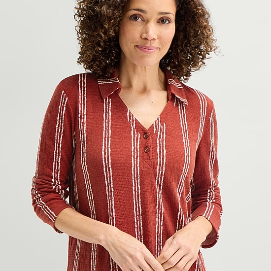 Liz Claiborne Womens Long Sleeve Scoop Neck Nightshirt