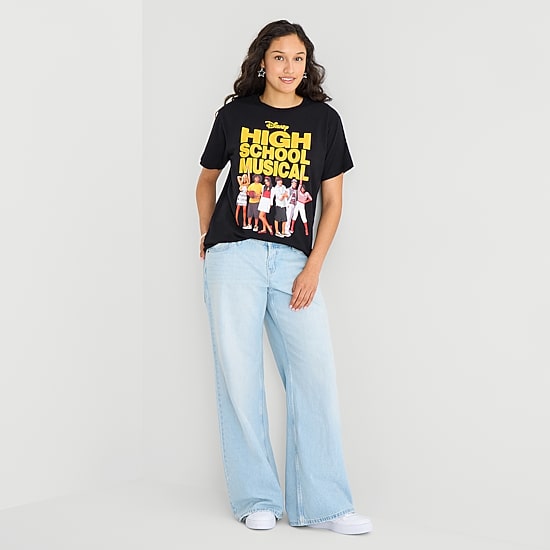 High School Musical Boyfriend Tee Womens Juniors Crew Neck Short Sleeve Loose Fit Graphic T-Shirt