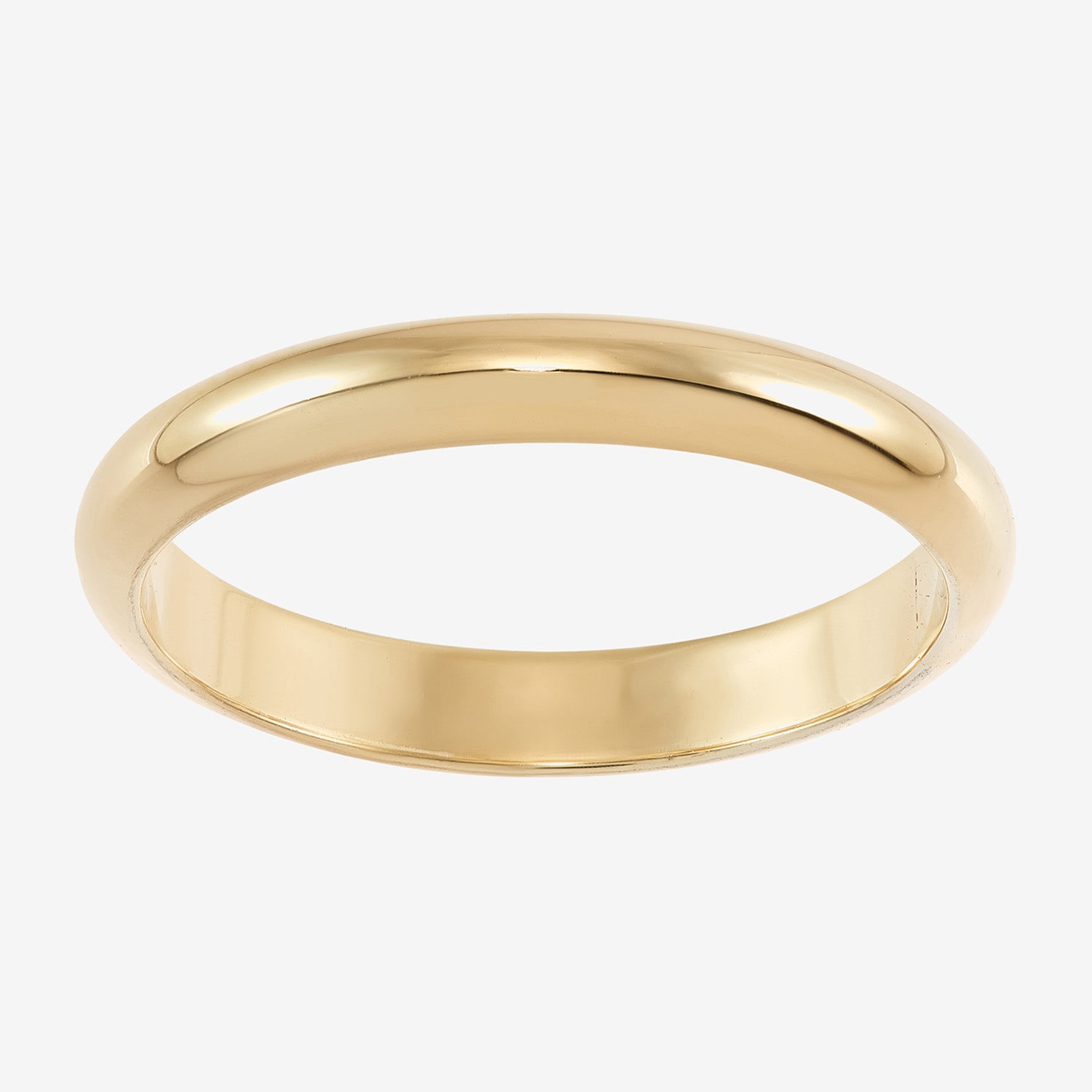 Bonded Brilliance Womens 3MM 14K Gold Over Silver Band