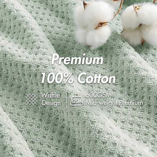 Madison Park Spa Waffle 6-pc. Quick Dry Bath Towel Set