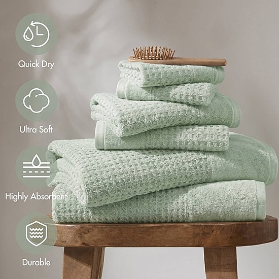 Madison Park Spa Waffle 6-pc. Quick Dry Bath Towel Set - JCPenney