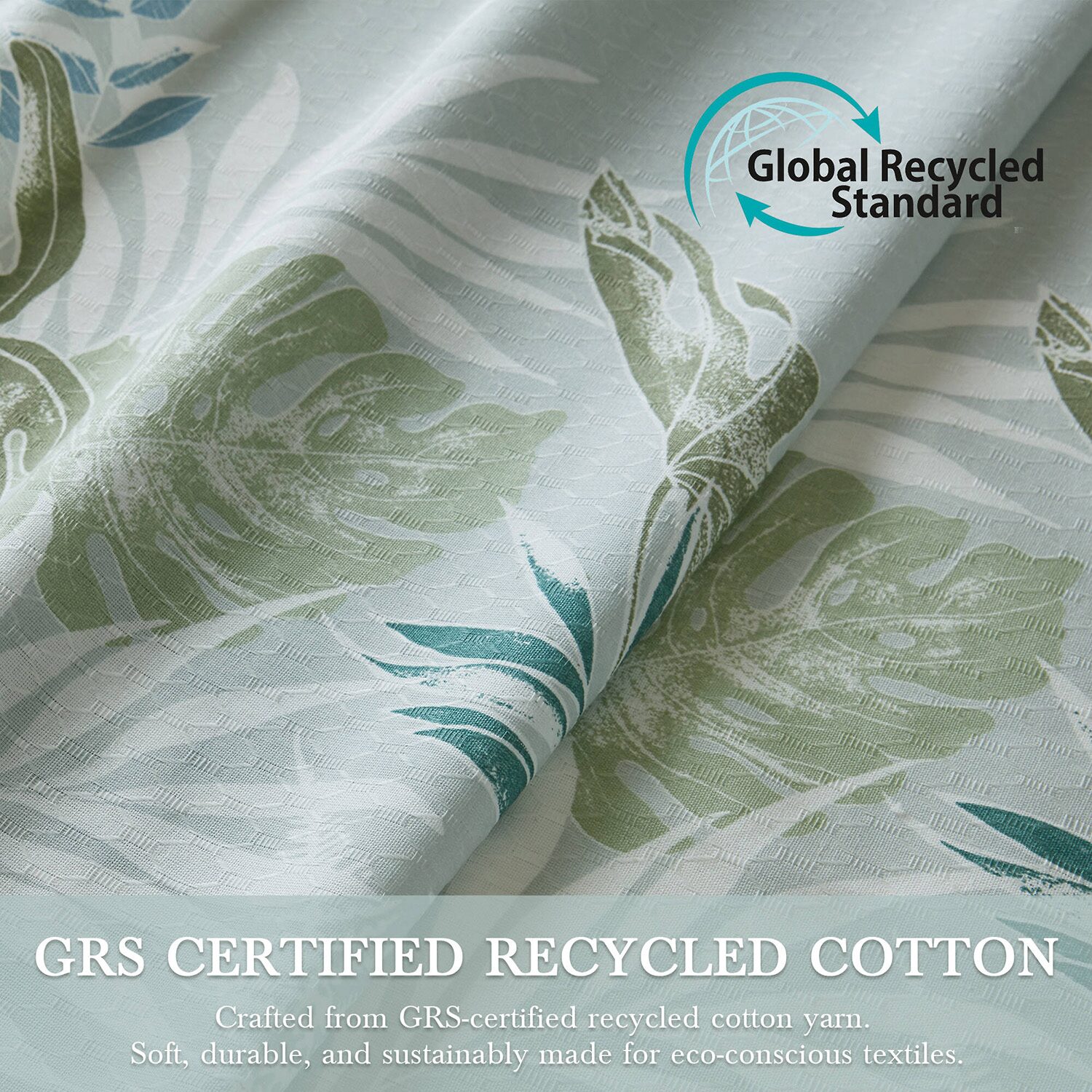 Harbor House Kiawah Island Tropical Botanical Jacquard Shower Curtain