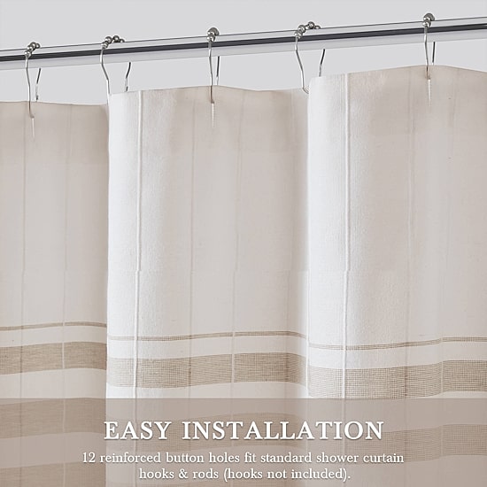 Harbor House Morgan Textured Yarn-Dyed Stripe Shower Curtain