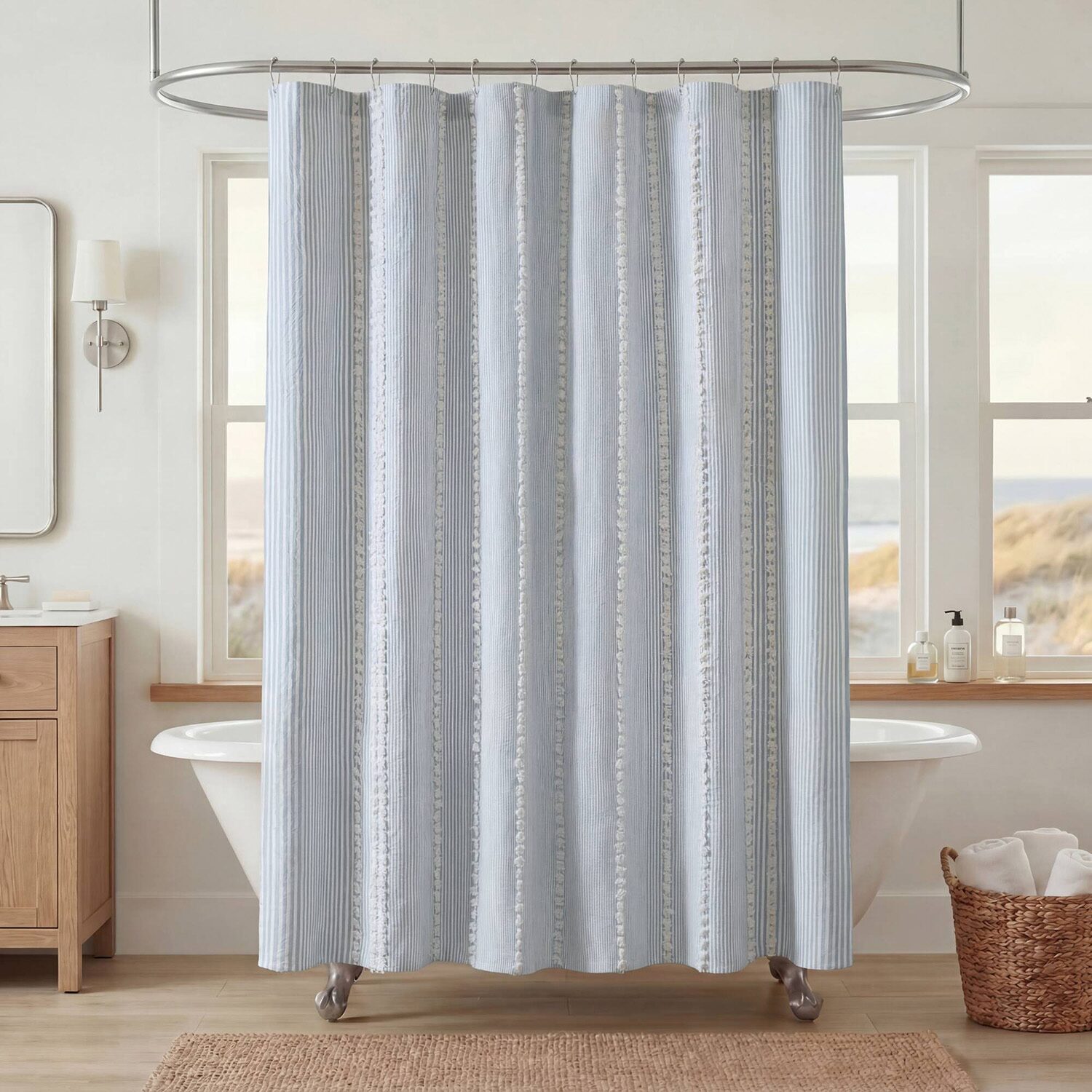 Harbor House Anslee Textured Stripe Shower Curtain
