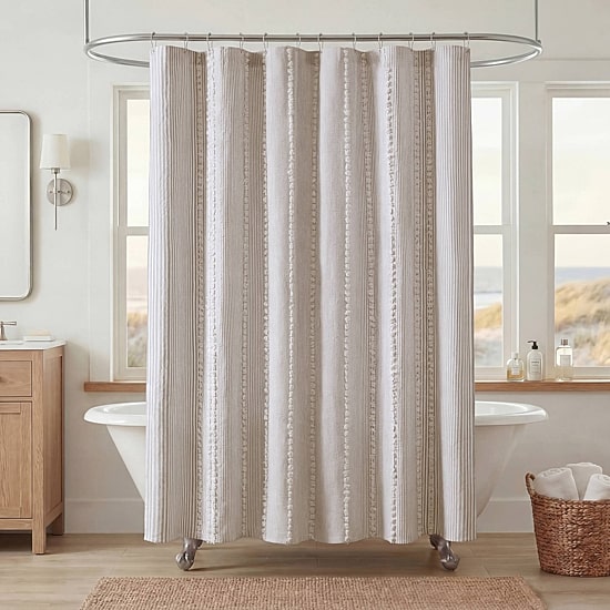 Harbor House Anslee Textured Stripe Shower Curtain