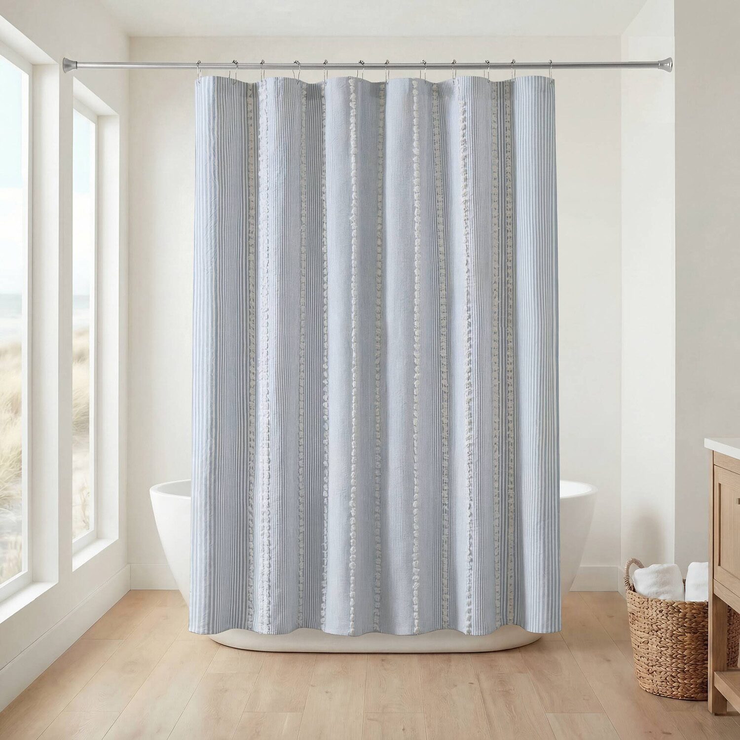 Harbor House Anslee Textured Stripe Shower Curtain