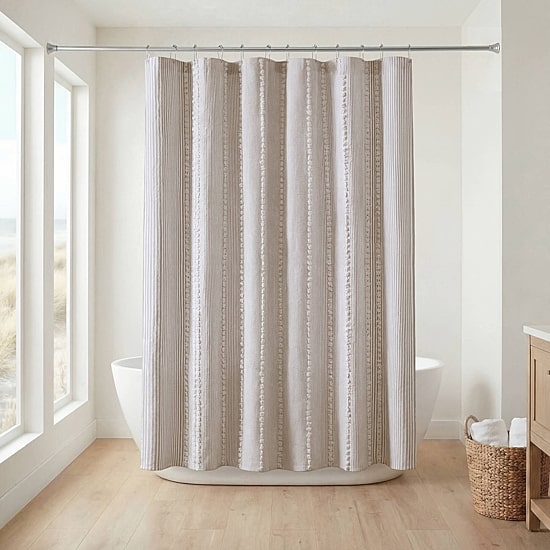 Harbor House Anslee Textured Stripe Shower Curtain