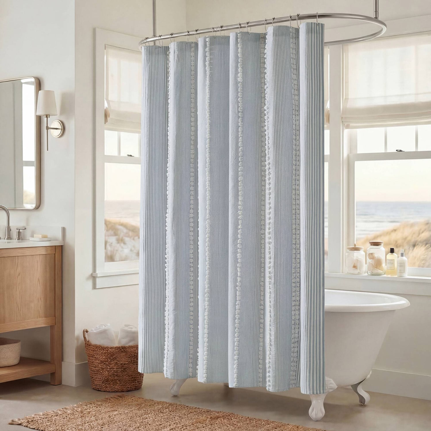 Harbor House Anslee Textured Stripe Shower Curtain
