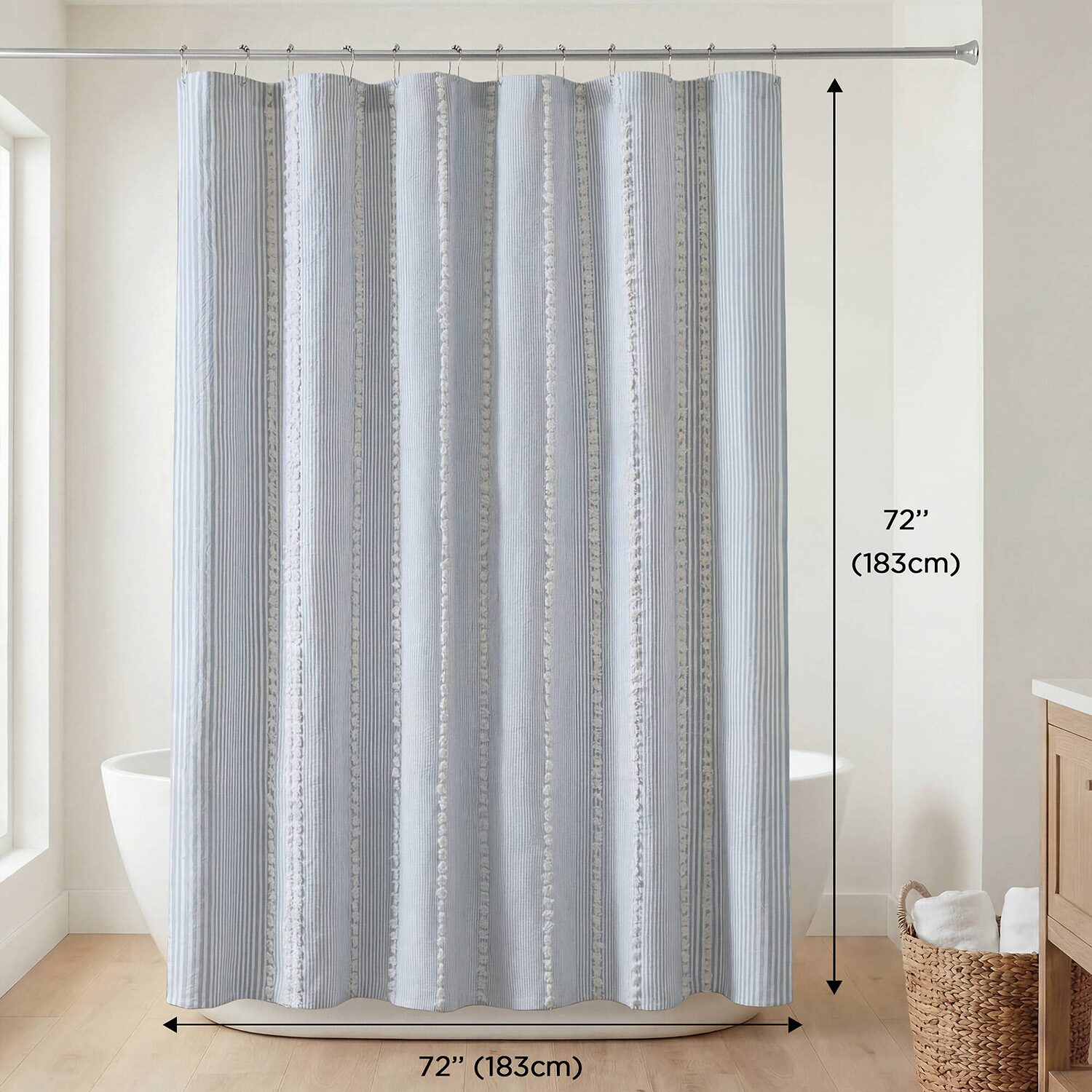 Harbor House Anslee Textured Stripe Shower Curtain