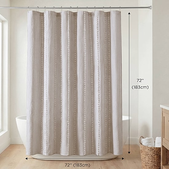 Harbor House Anslee Textured Stripe Shower Curtain