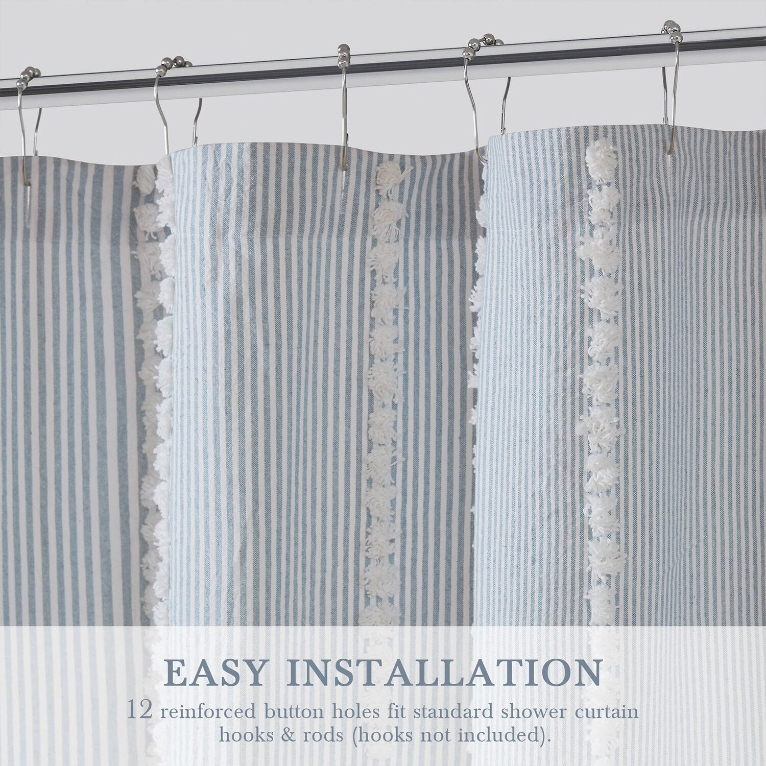 Harbor House Anslee Textured Stripe Shower Curtain