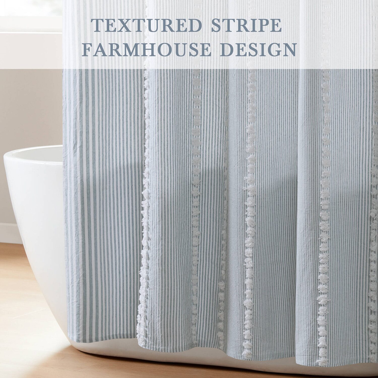 Harbor House Anslee Textured Stripe Shower Curtain