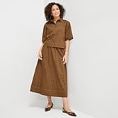 Liz Claiborne Studded Womens Midi Flared Skirt