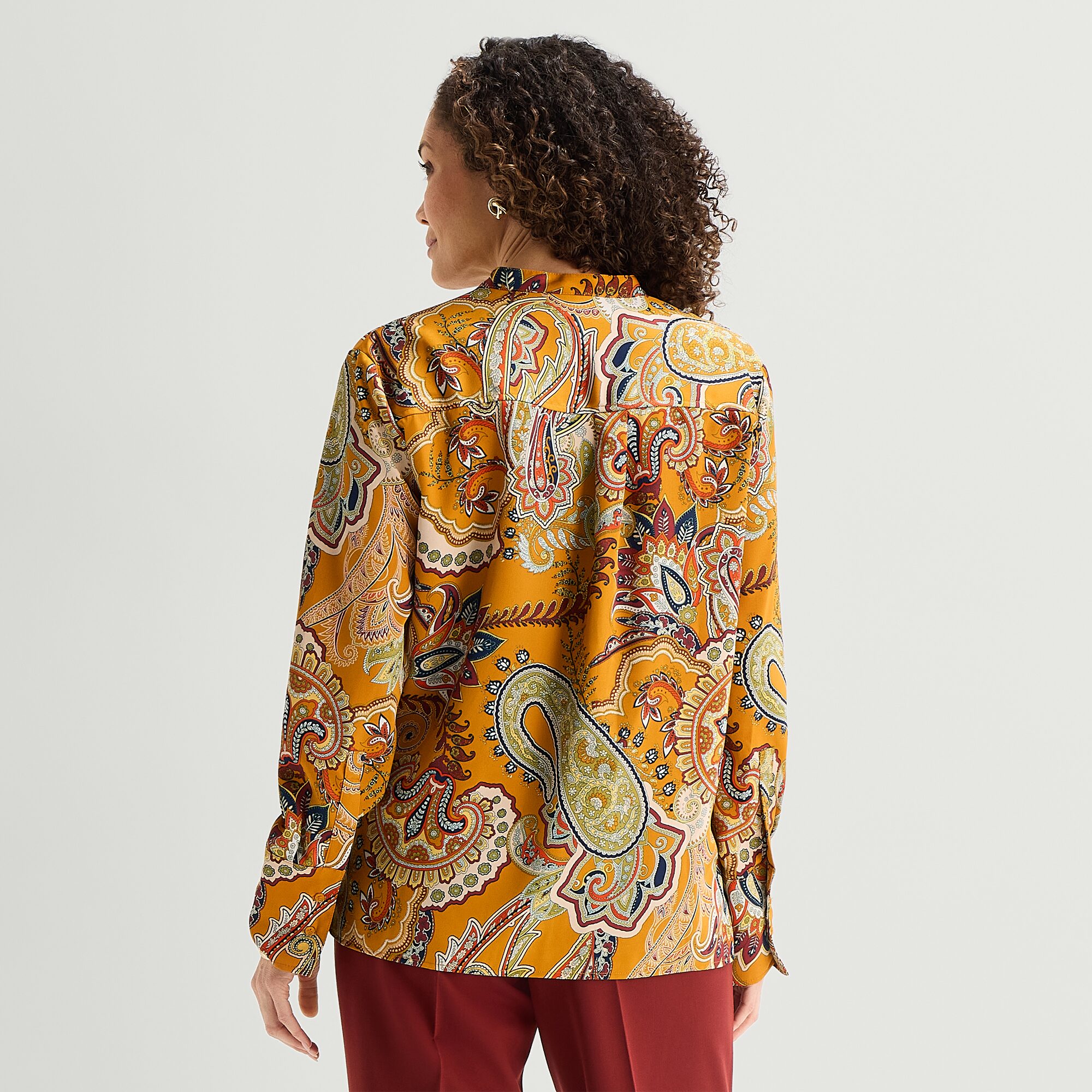 Liz Claiborne Womens Cuffed Long Sleeve Regular Fit Button-Down Shirt