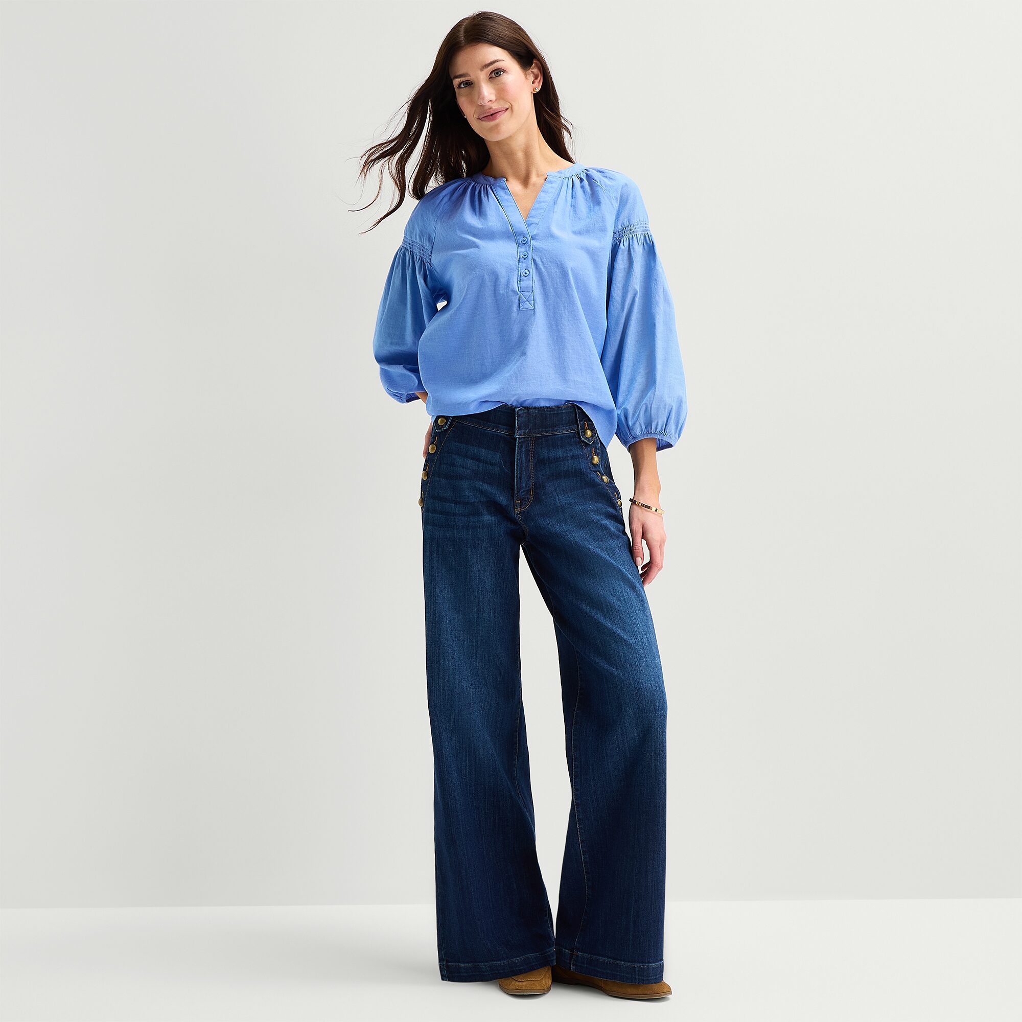 St. John's Bay Womens 3/4 Sleeve Blouse