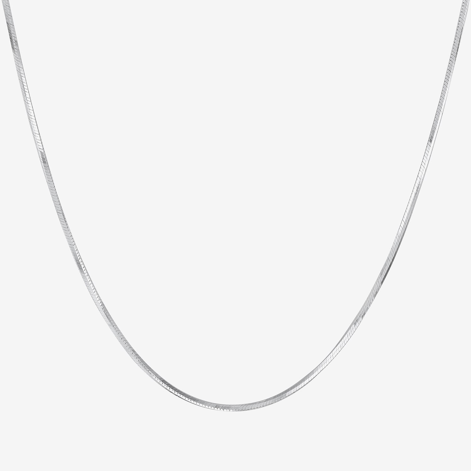 Made in Italy Unisex Adult Sterling Silver Inch Snake Chain Necklace