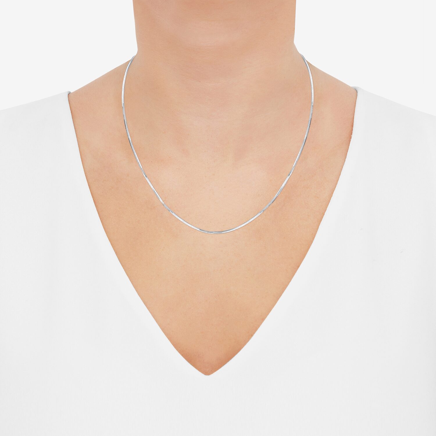 Made in Italy Unisex Adult Sterling Silver Inch Snake Chain Necklace