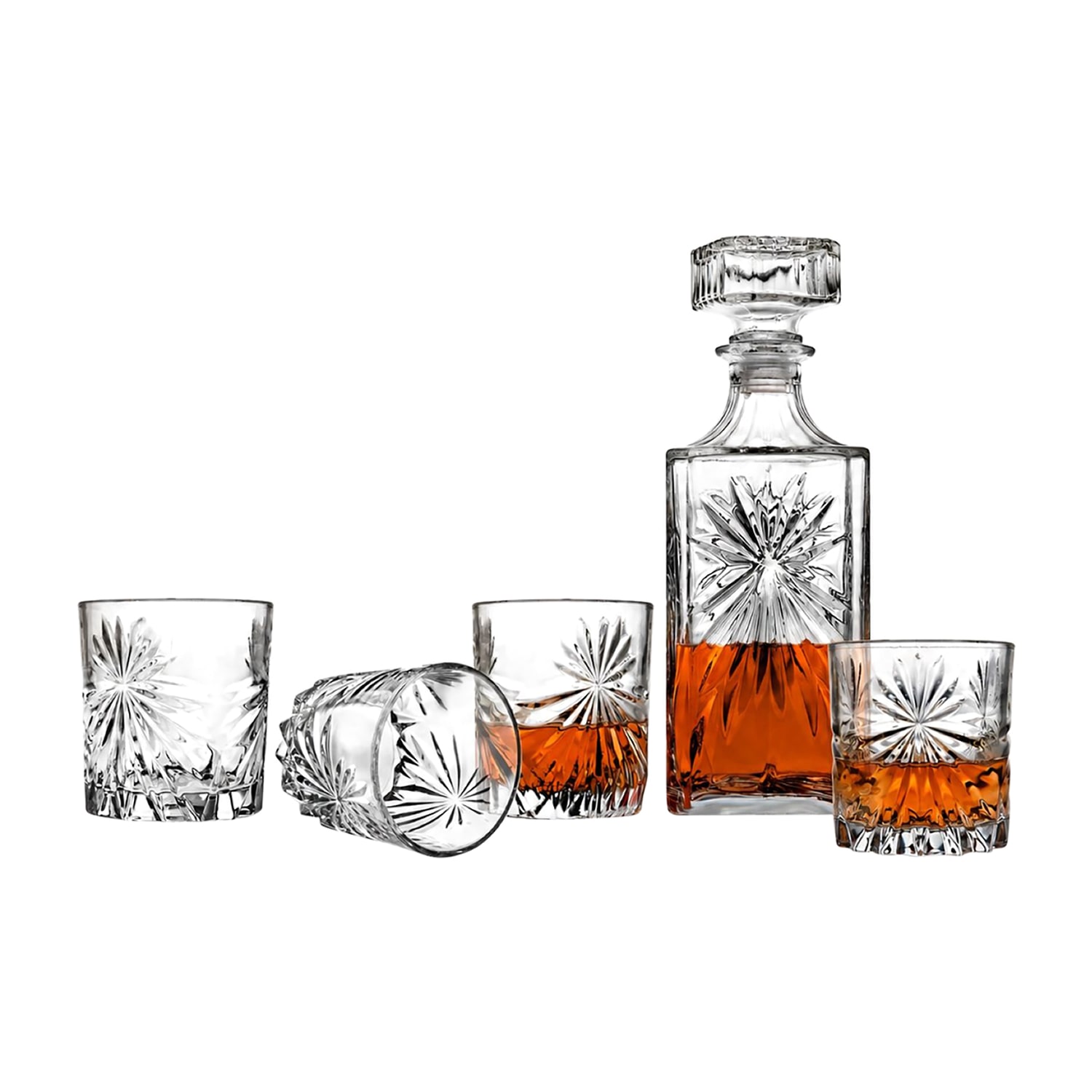 Godinger Silver Whiskey And Rye Bar 5-pc. Decanter Set