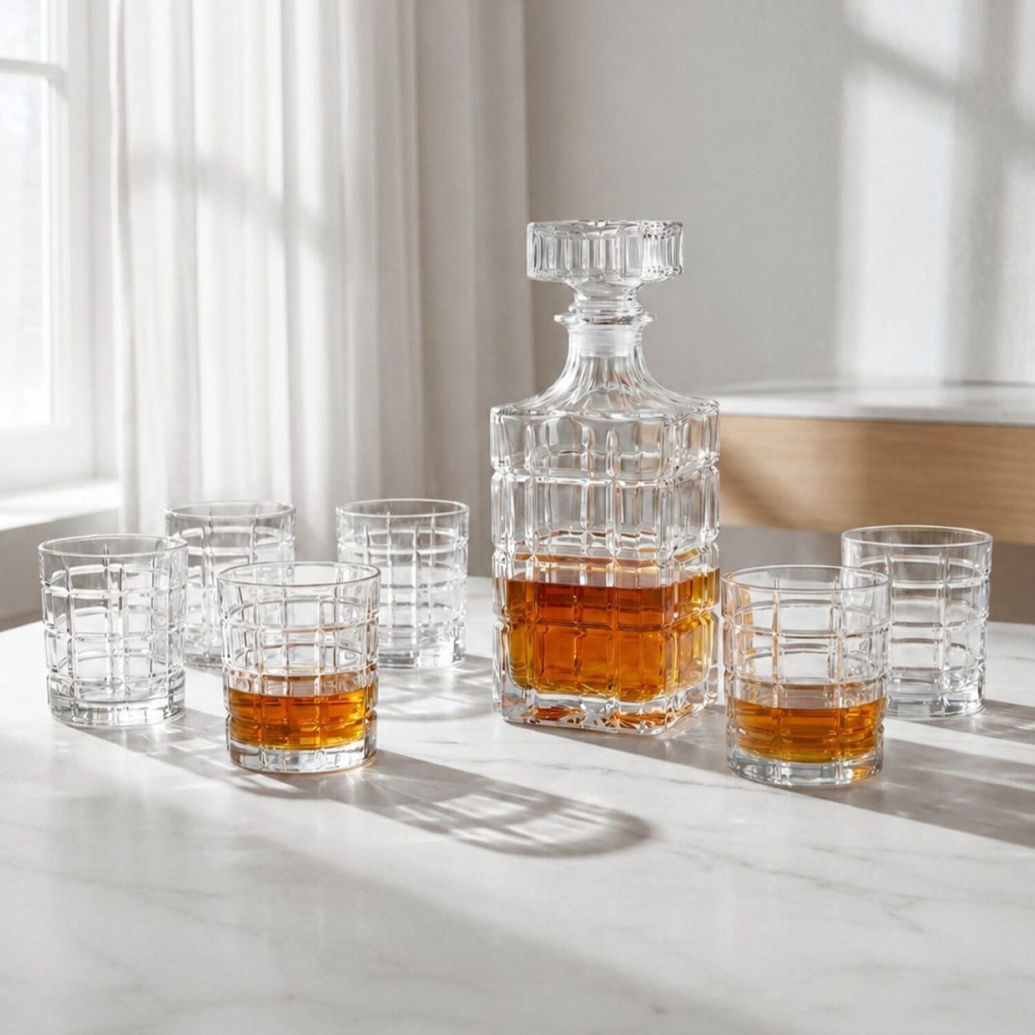 Godinger Silver Whiskey And Rye Bar 7-pc. Decanter Set
