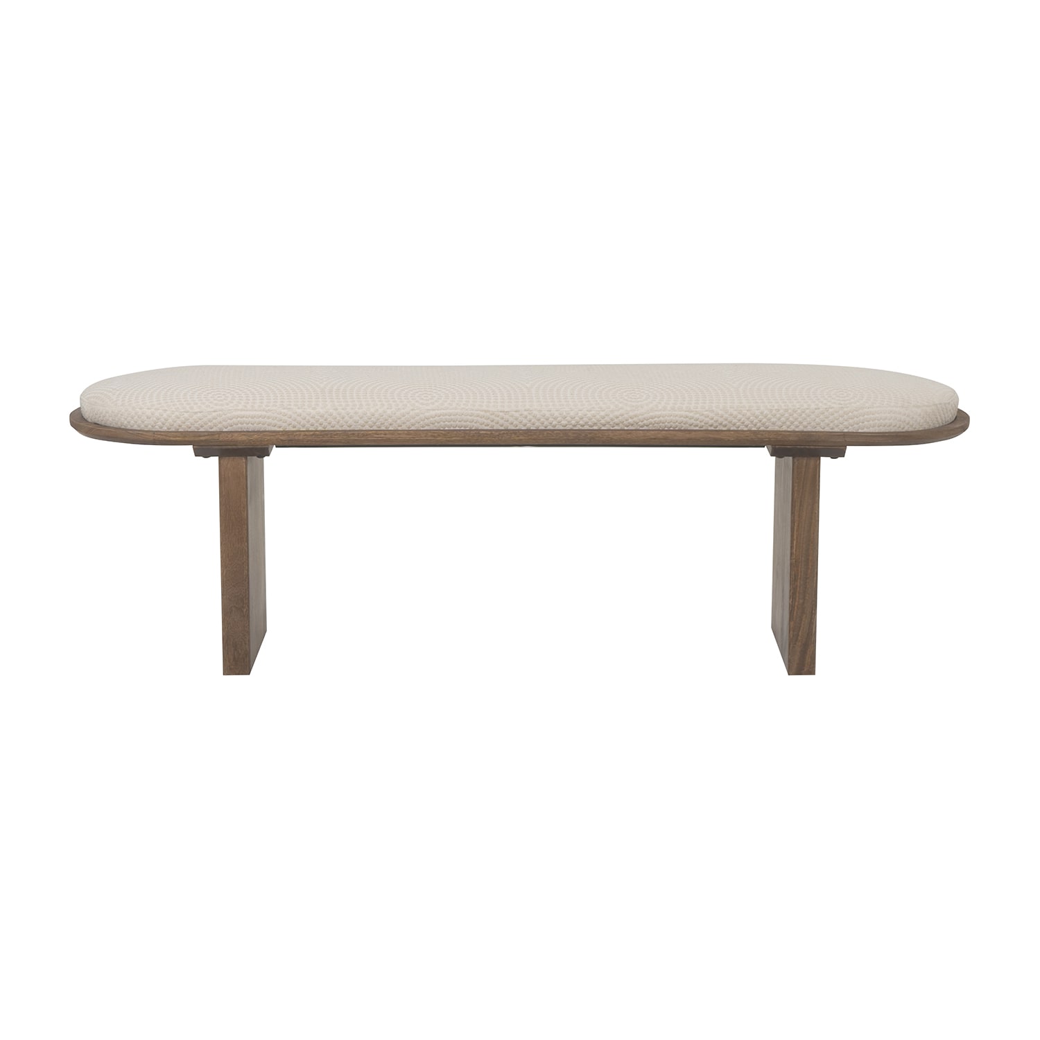 Linon Orville Pillar Beige Wood Bench