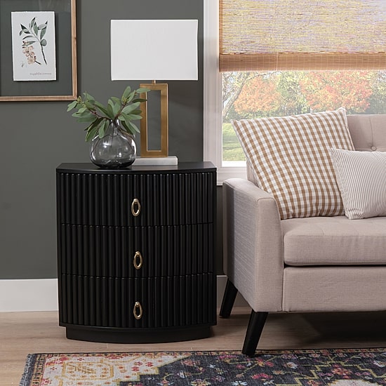 Linon Chantel 3 Drawer Nightstand
