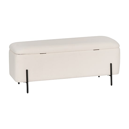 Linon Maclaren Upholstered Flip Top Storage Bench