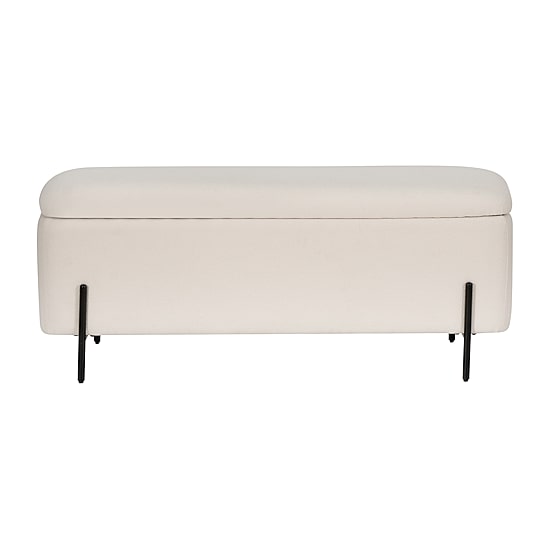 Linon Maclaren Upholstered Flip Top Storage Bench