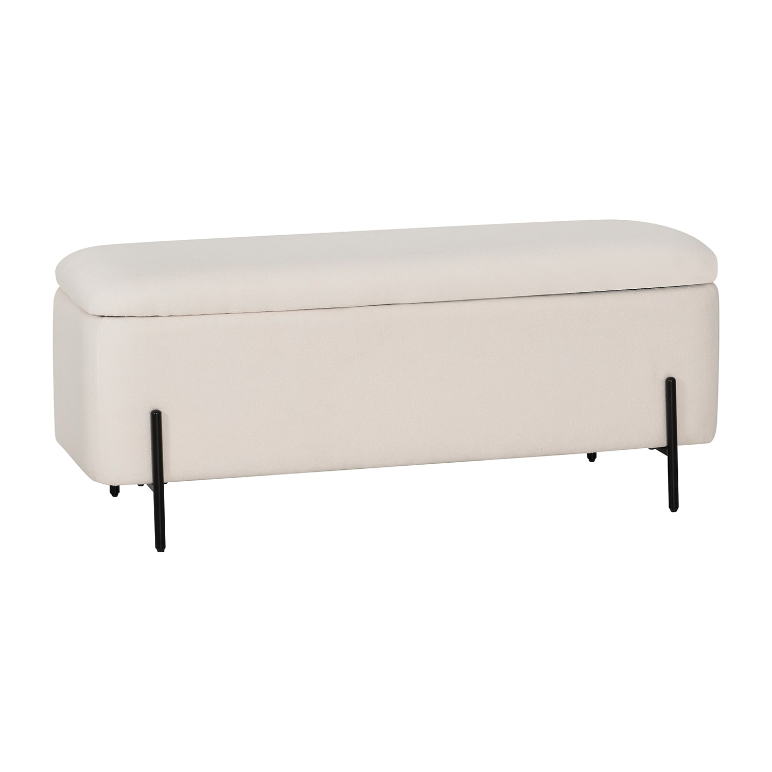 Linon Maclaren Upholstered Flip Top Storage Bench