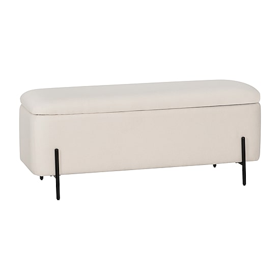 Linon Maclaren Upholstered Flip Top Storage Bench