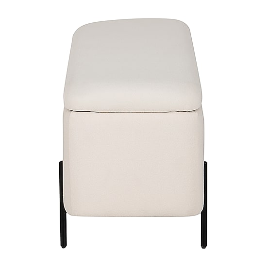 Linon Maclaren Upholstered Flip Top Storage Bench