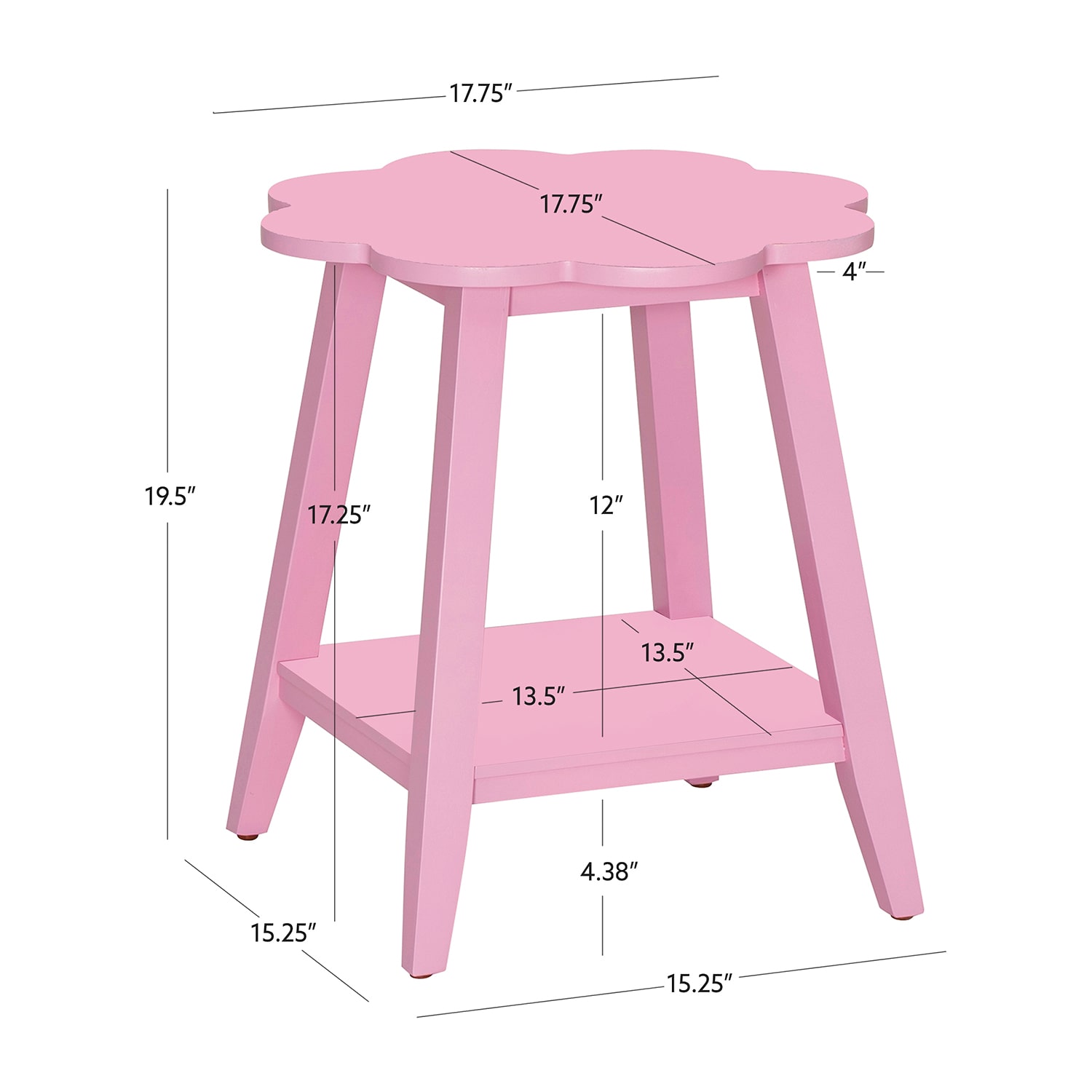 Linon Natalia Flower Side Table