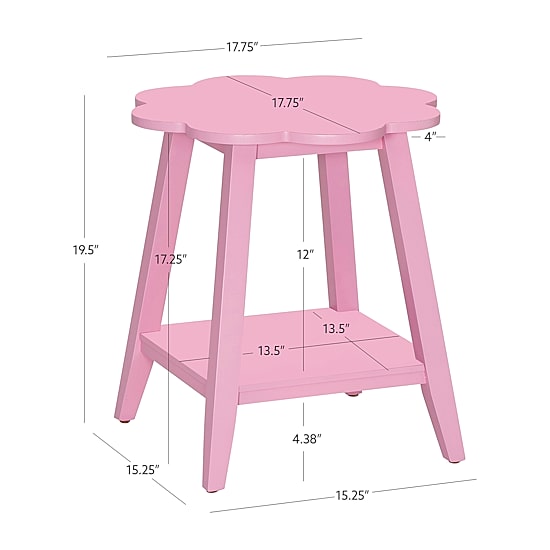 Linon Natalia Flower Side Table