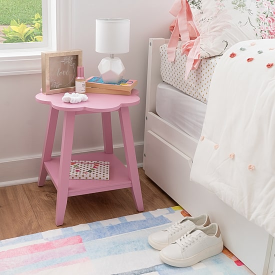 Linon Natalia Flower Side Table
