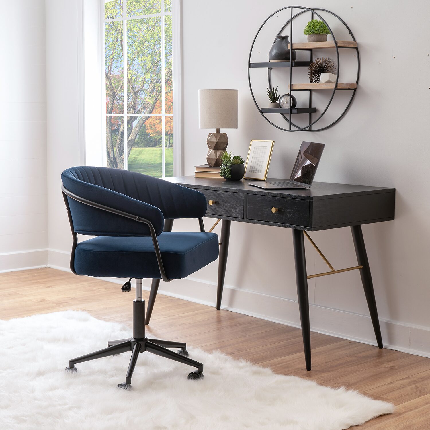 Linon Prestwick Rolling Office Chair
