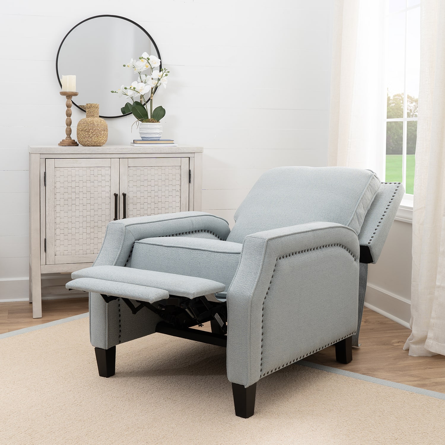 Linon Cerone Push Back Recliner