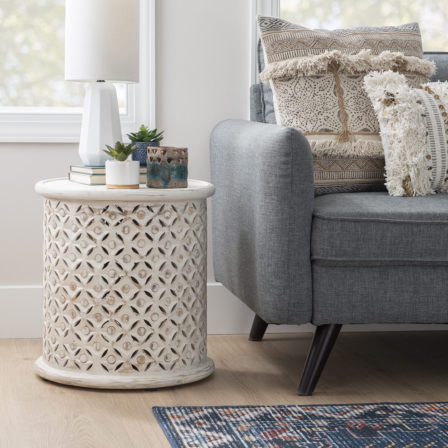 Linon Inora Hand Painted Accent Table