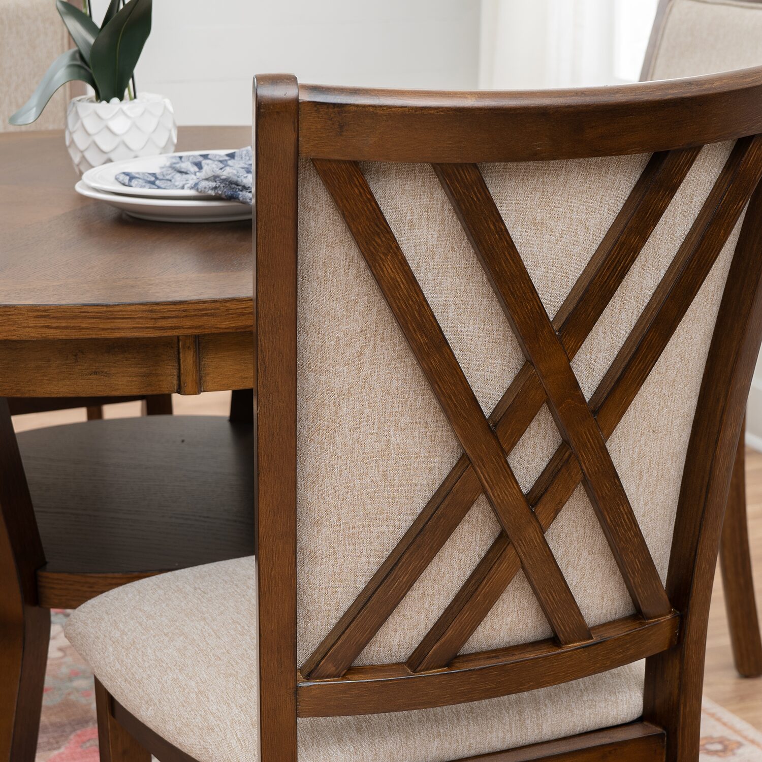Linon Candela Upholstered 5 Piece Dining Set