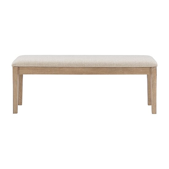 Linon Drury Natural Upholstered Bench