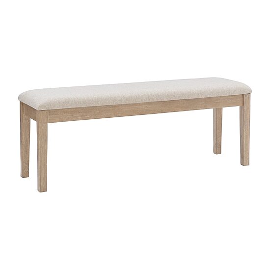 Linon Drury Natural Upholstered Bench