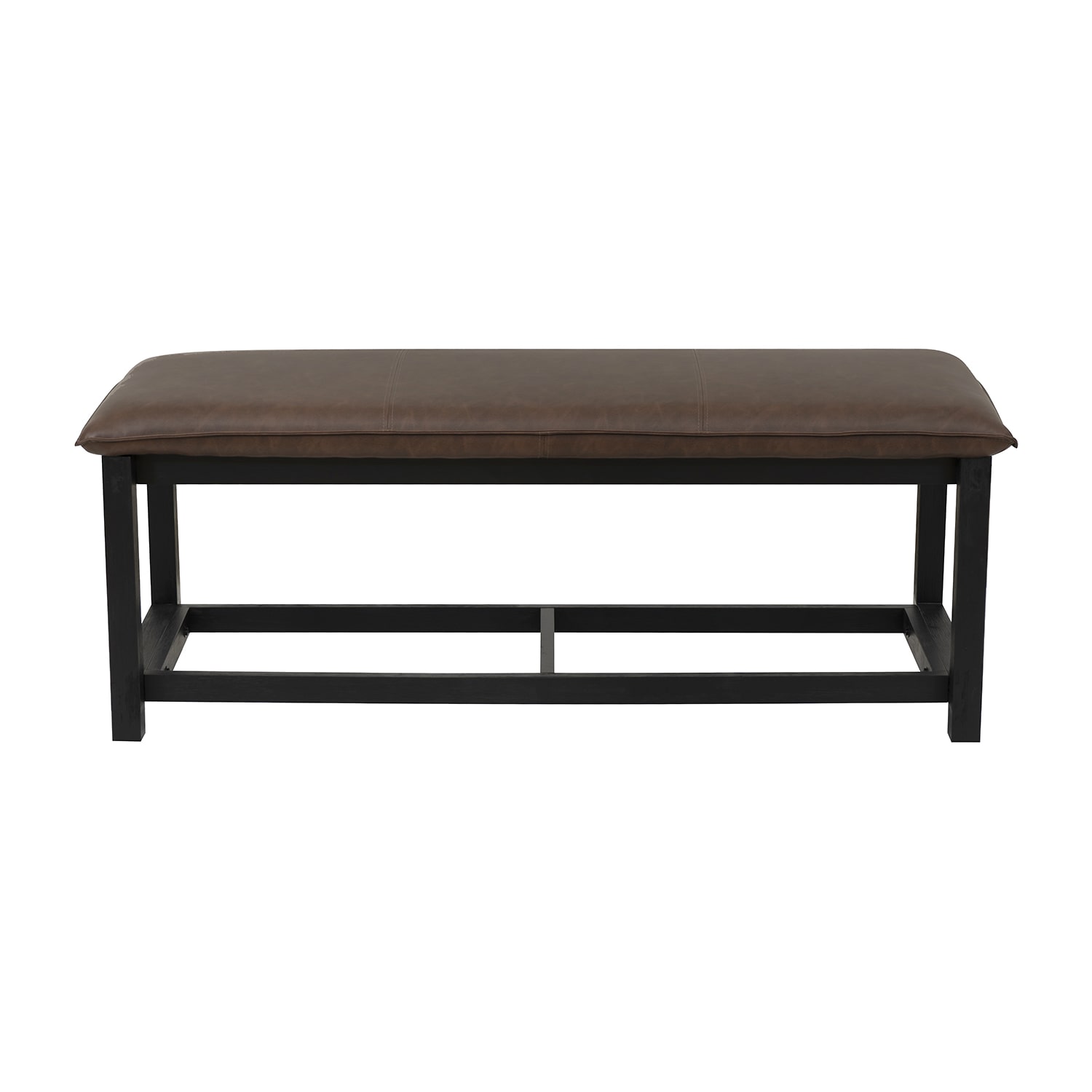 Linon Abrielle Brown Pillow Top Bench