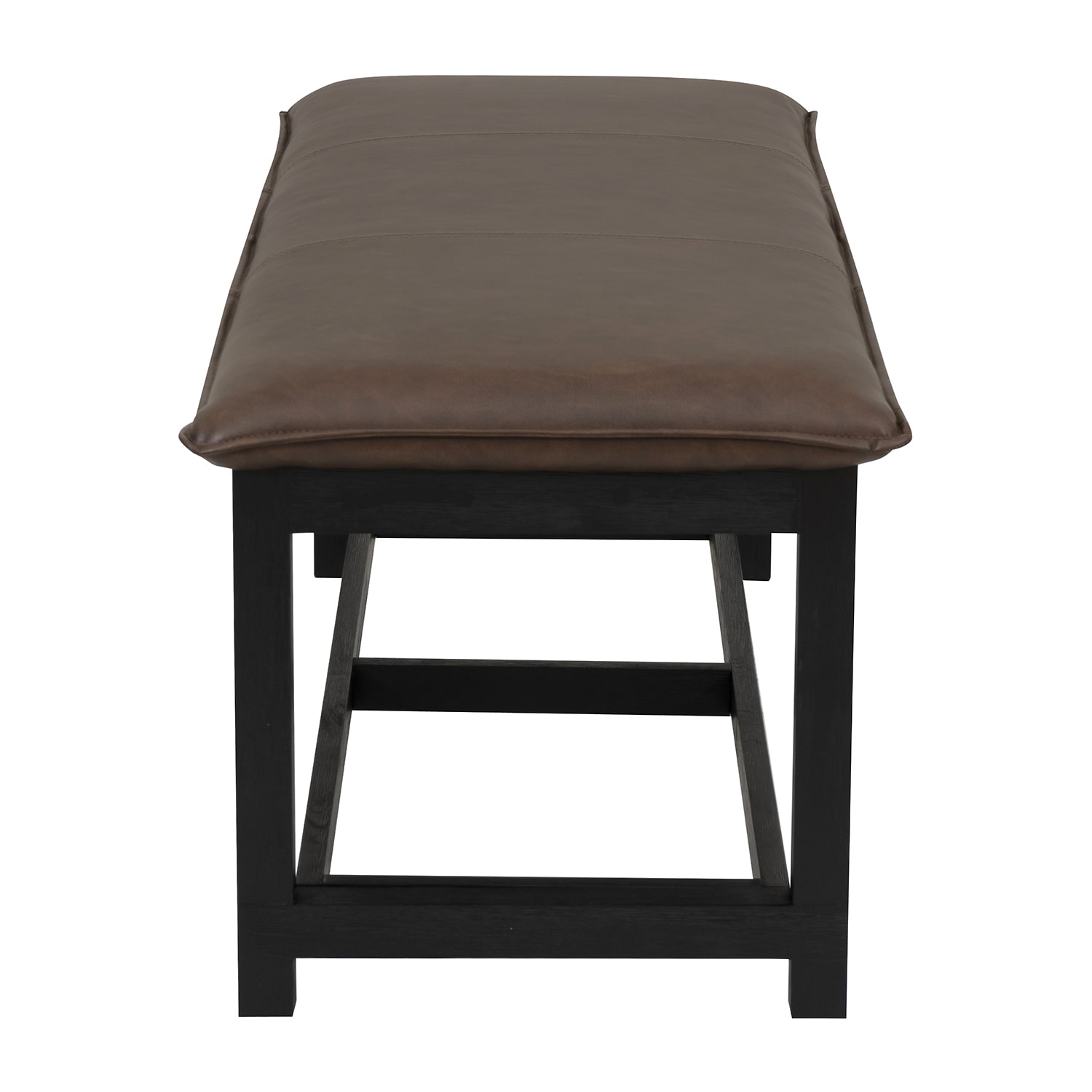 Linon Abrielle Brown Pillow Top Bench