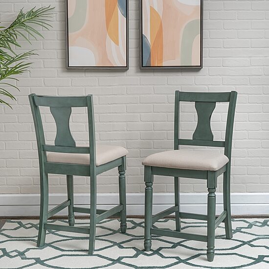 Linon Theona Teal Counter Stool