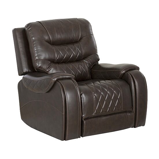 Linon Barrett Brown Power Reclining Rocking Chair