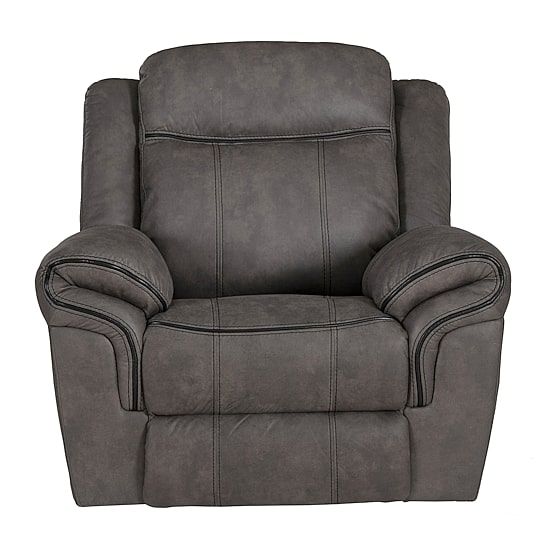 Linon Gideon Stone Grey Manual Recliner