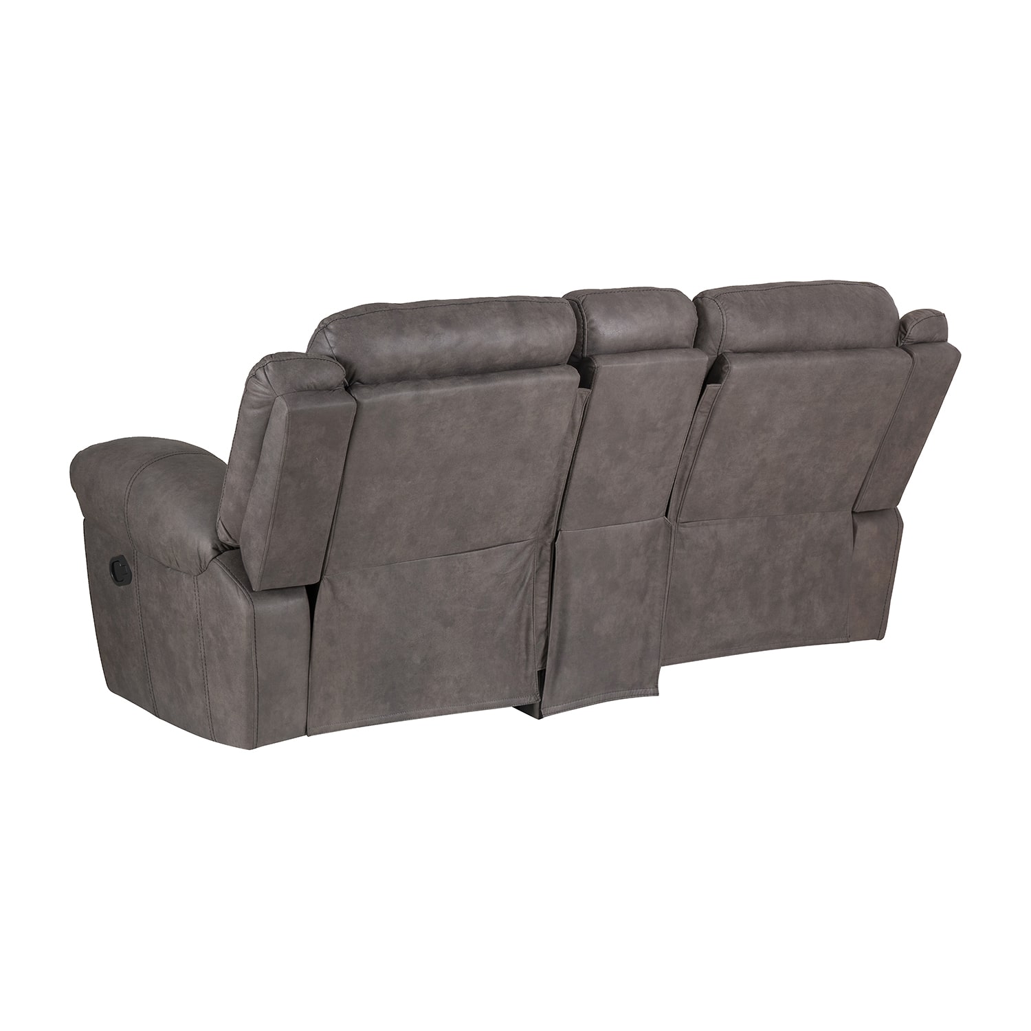 Linon Gideon Stone Grey Manual Reclining Loveseat